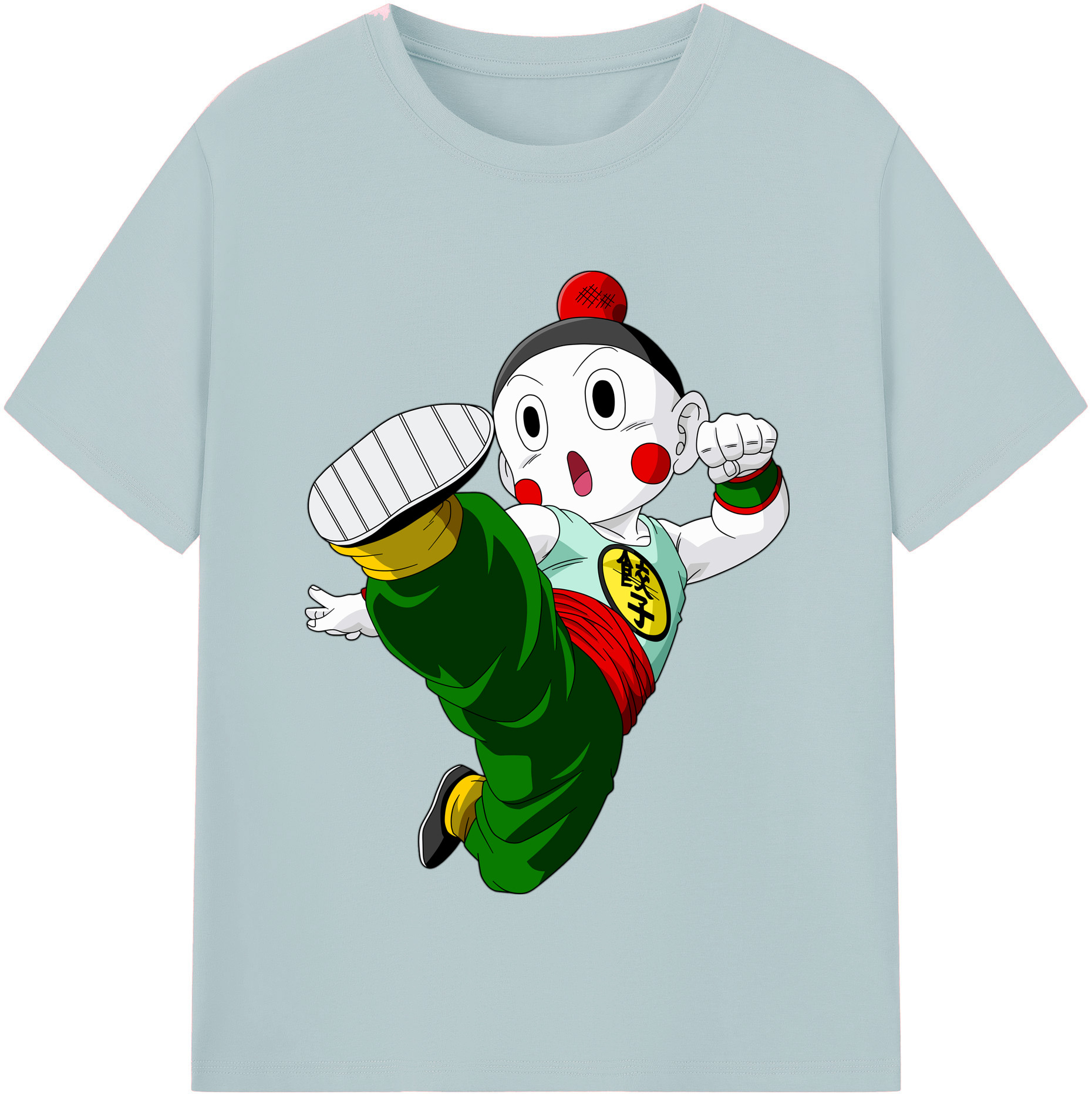 （画像用） ドラゴンボール 餃子（チャオズ）DRAGON BALL Chaoz 綿100％半袖Tシャツ（フロントプリント）